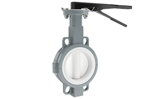 Beaver 2-Piece Wafer/Lugged PTFE-Lined Butterfly Valve