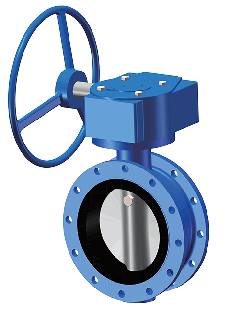 Beaver Resilient Seated Double-Flanged Butterfly Valve