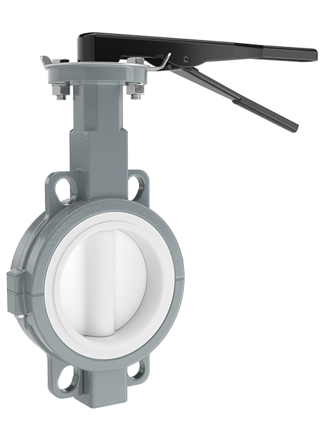 Beaver 2-Piece Wafer/Lugged PTFE-Lined Butterfly Valve