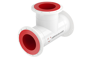 Abrasiguard AF Tee Piece Polyurethane-Lined Pipe