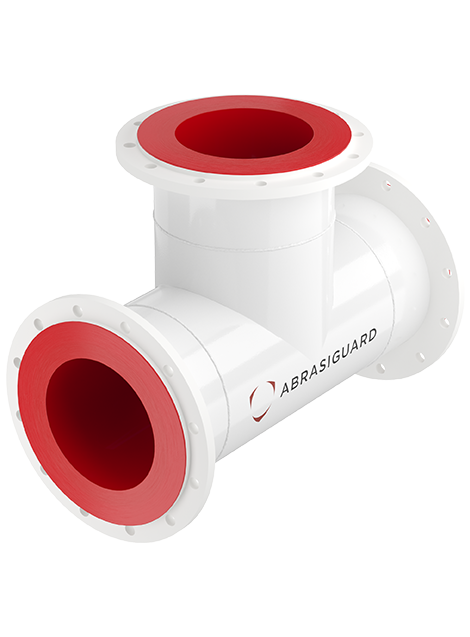 Abrasiguard AF Tee Piece Polyurethane-Lined Pipe