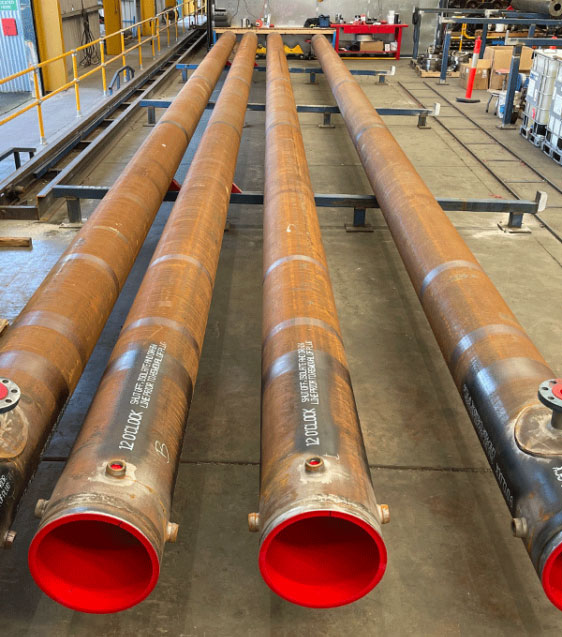 18-metre Abrasiguard spools being manufactured